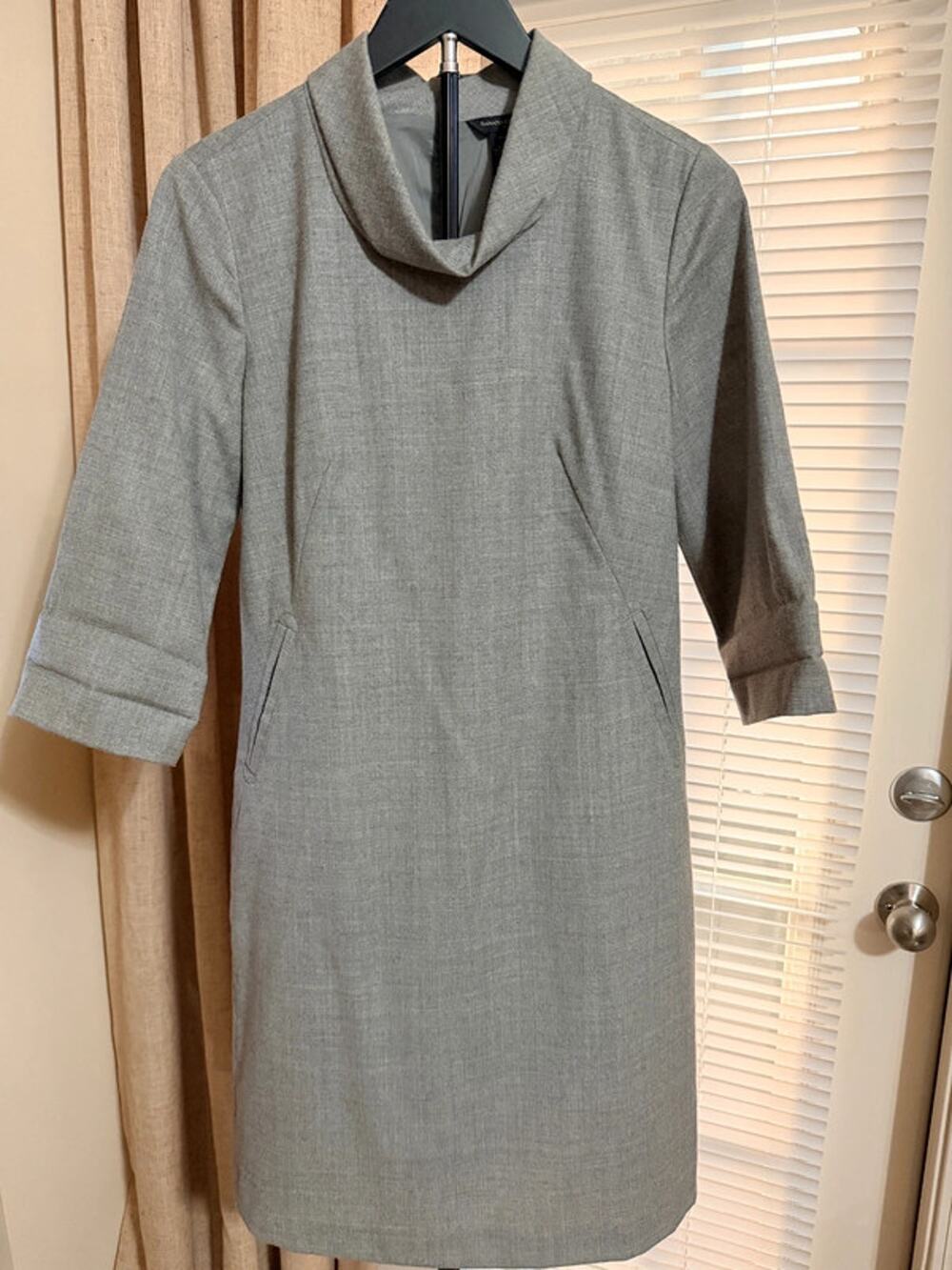 Banana Republic Wool Blend Gray Dress Mod 4 1963 - Picture 1 of 8